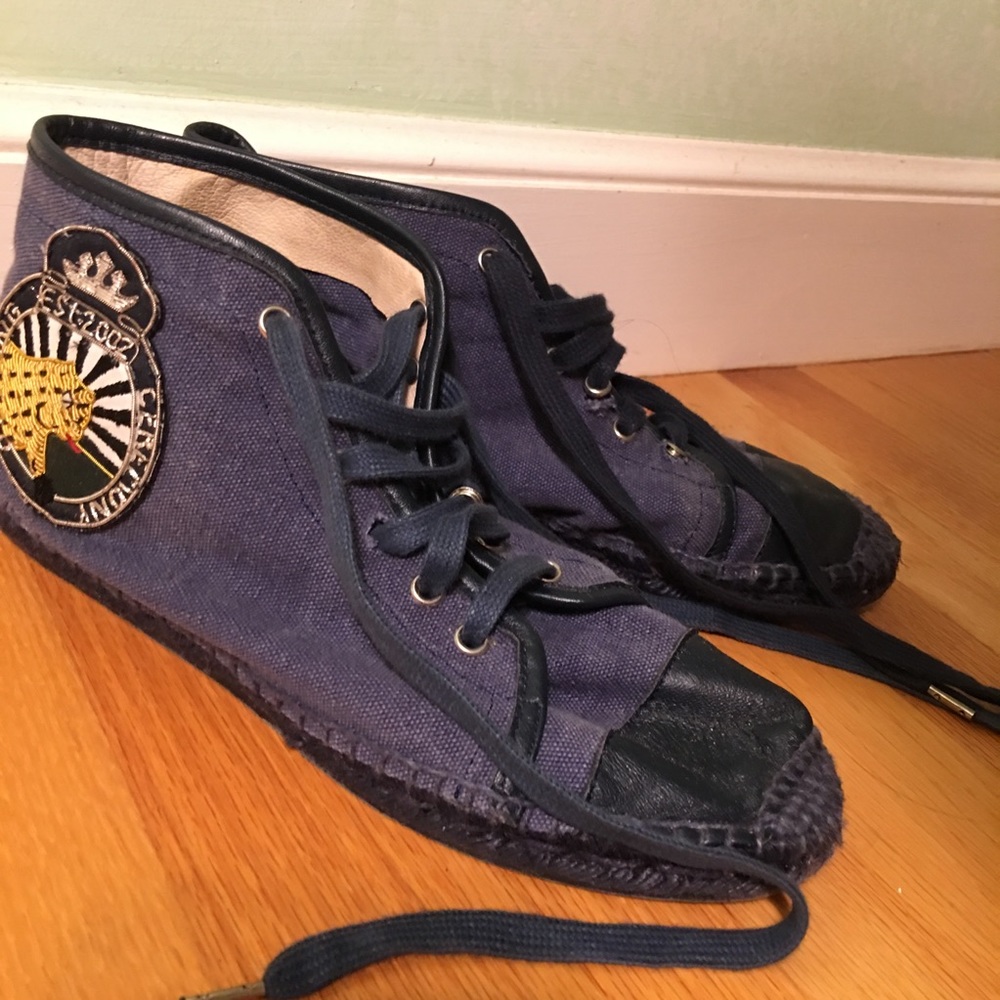 OPENING CEREMONY LION HIGH-TOP LACE-UP ESPADRILLE